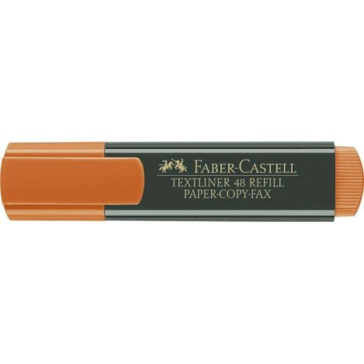 Faber-Castell Rotulador Marcador Fluorescente Textliner 48 - Punta Biselada - Trazo entre 1.2mm y 5mm - Tinta con Base de Agua - Color Naranja