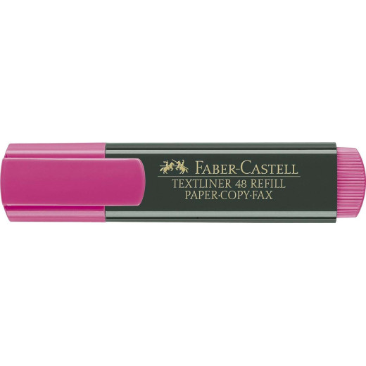 Faber-Castell Rotulador Marcador Fluorescente Textliner 48 - Punta Biselada - Trazo entre 1.2mm y 5mm - Tinta con Base de Agua - Color Rosa