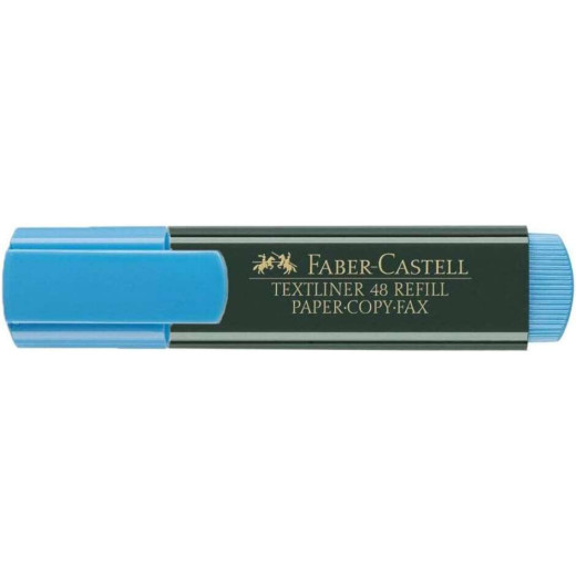 Faber-Castell Rotulador Marcador Fluorescente Textliner 48 - Punta Biselada - Trazo entre 1.2mm y 5mm - Tinta con Base de Agua - Color Azul
