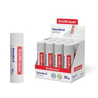 Erichkrause Standard Pegamento en Barra 30gr - Pegado Rapido y Confiable - Facil de Aclarar con Agua - Sin Disolventes - Apto para Papel