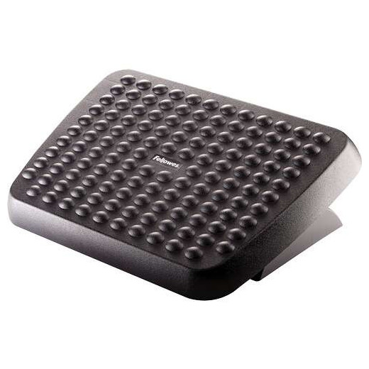Fellowes Reposapies Ajustable Ergonomico - Superficie Estilo Masaje - 2 Ajustes de Altura - Color Negro