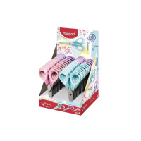 Maped Sensoft Tijera Escolar Punta Redonda 13cm - Hojas de Acero Inoxidable - Mango de Plastico Simetrico - Colores Pastel Surtidos