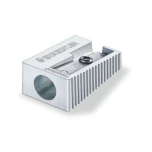 Staedtler Sacapuntas Metalico con Cuchilla de Metal - Angulo de Afilado de 23° - 1 Agujero