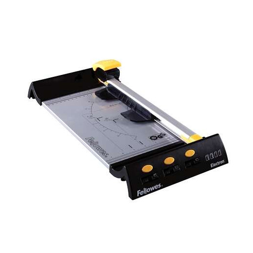 Fellowes Cizalla para Oficina - Longitud de Corte 320mm - Capacidad de Corte 10 Hojas - Mecanismo de Corte Seguro - Cabezal Bi-Direccional - Posicion de Bloqueo Del Cabezal - Departamento para Cuchillas de Repuesto