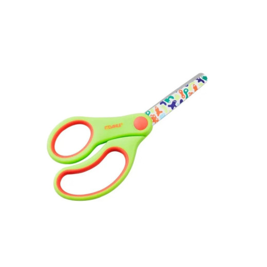 Dahle 54671 Kids Tijeras Infantiles para Zurdos 13cm - Puntas Redondeadas - Acero Inoxidable - Mangos Ergonomicos Recubiertos de Goma - Color Verde