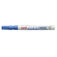 Uni-ball PX-21 Paint Marker - Marcador de Pintura - Punta Acrilica de Bala 0.8-1.2mm - Permanente en Todas las Superficies - Resistente a Luz y Agua - Cuerpo de Aluminio - Color Azul Claro