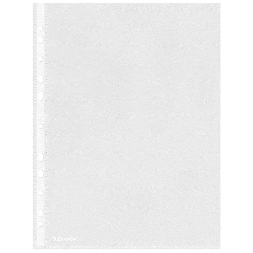 Esselte Eco Pack de 100 Fundas Multitaladro Portadocumentos A4 - Lamina de PP Reciclable Transparente de 0