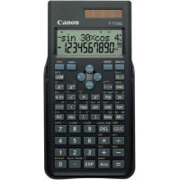Canon F-715SG Calculadora Cientifica con Pantalla LCD 2 Lineas 16 Digitos - Calculo Interno de hasta 16 Digitos - 250 Funciones y Caracteristicas - Carcasa de Proteccion - Alimentacion Solar y Pilas - Color Negro