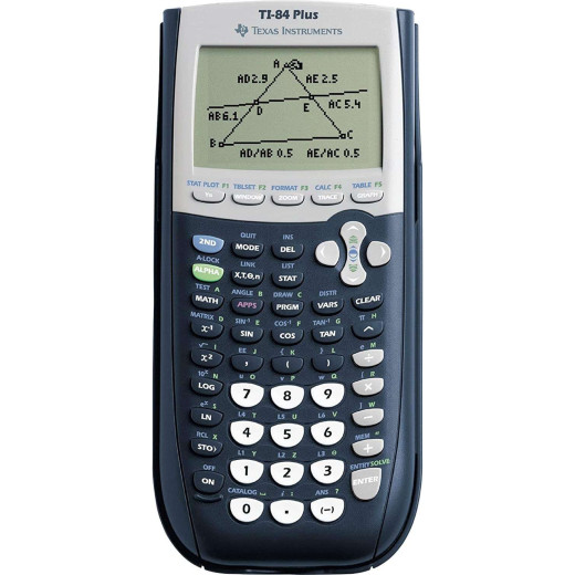 Texas-Instruments TI-84 Plus Calculadora Grafica - Pantalla 8 Lineas por 16 Caracteres - Soporta Programacion - 12 Aplicaciones Incluidas - Color Negro