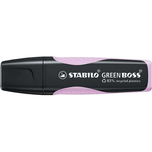 Stabilo Green Boss Pastel Marcador Fluorescente - Fabricado con un 83% de Plastico Reciclado - Trazo entre 2 y 5mm - Recargable - Color Brisa Violeta