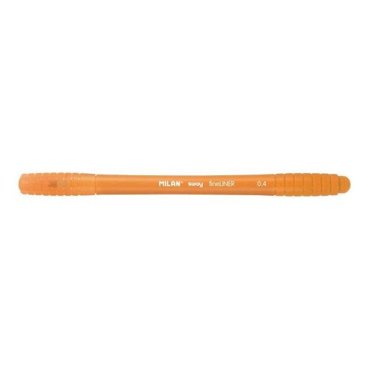 Milan Sway Fineliner Rotulador - Punta Fina 0.4mm - Ergonomico - Tinta al Agua - Color Naranja