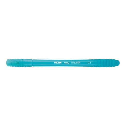 Milan Sway Fineliner Rotulador - Punta Fina 0.4mm - Ergonomico - Tinta al Agua - Color Azul Claro